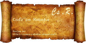 Csépe Rebeka névjegykártya